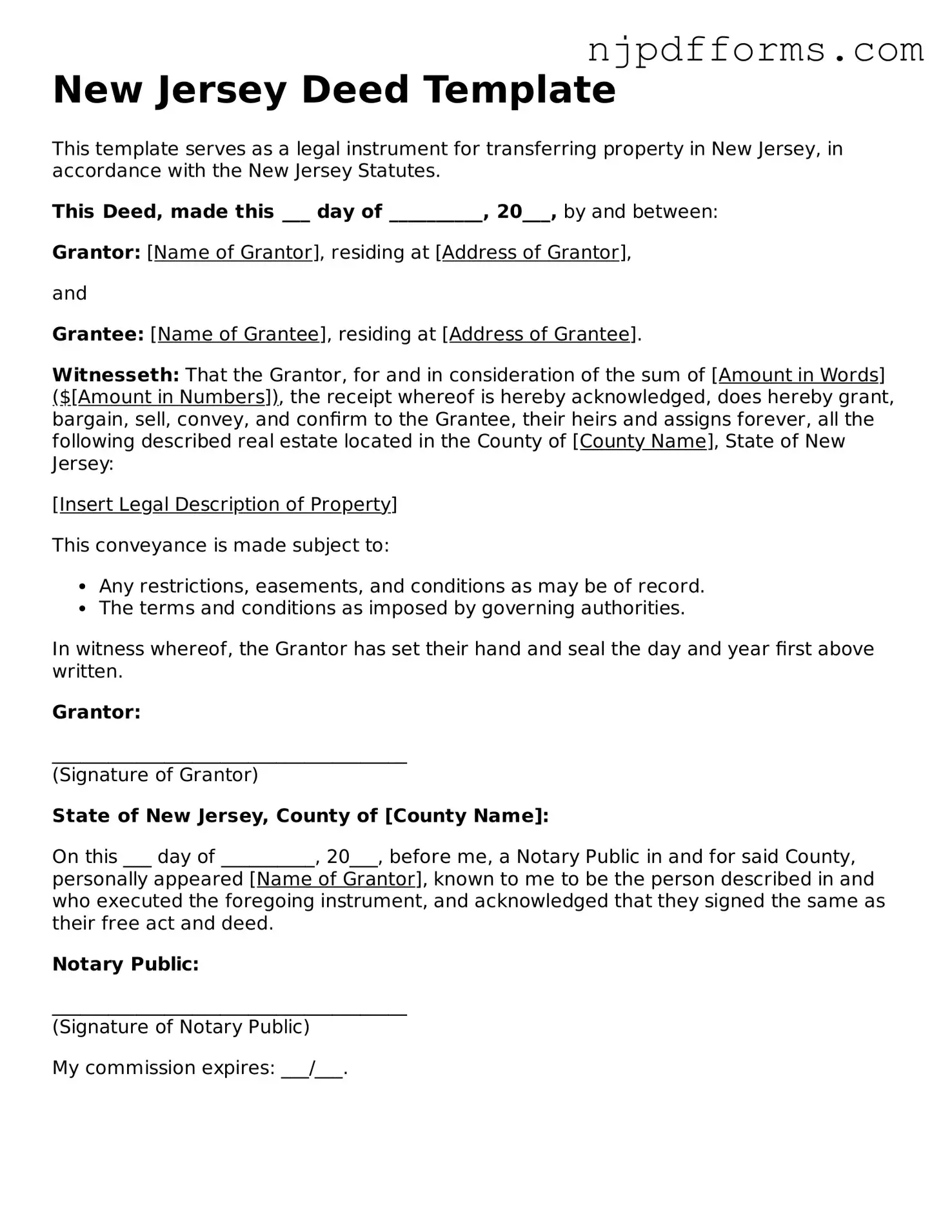 Attorney-Verified New Jersey Deed Document