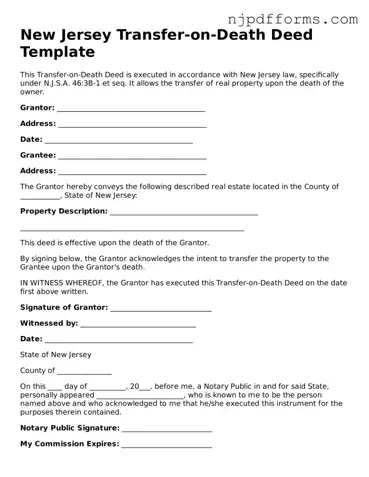 Attorney-Verified New Jersey Transfer-on-Death Deed Document
