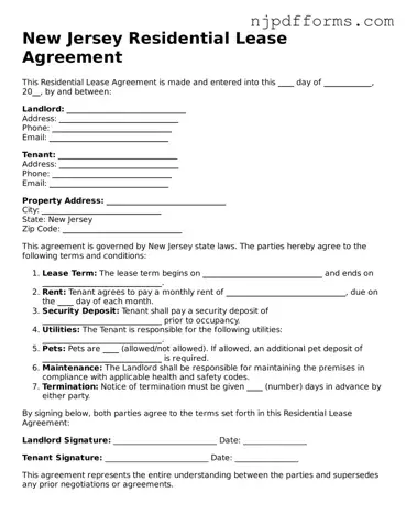 Attorney-Verified New Jersey Residential Lease Agreement Document